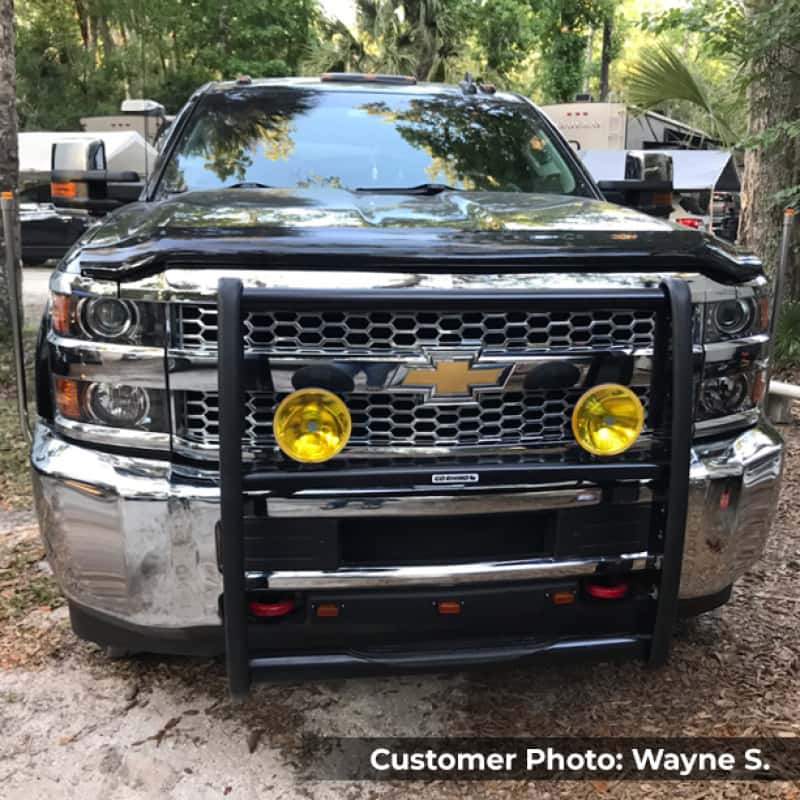 Go Rhino — Go Rhino 15-19 Chevrolet Silv 2500HD/3500HD 3000 Series StepGuard - Black (Center Grille Guard Only)
3000 Grille Guard - view 1