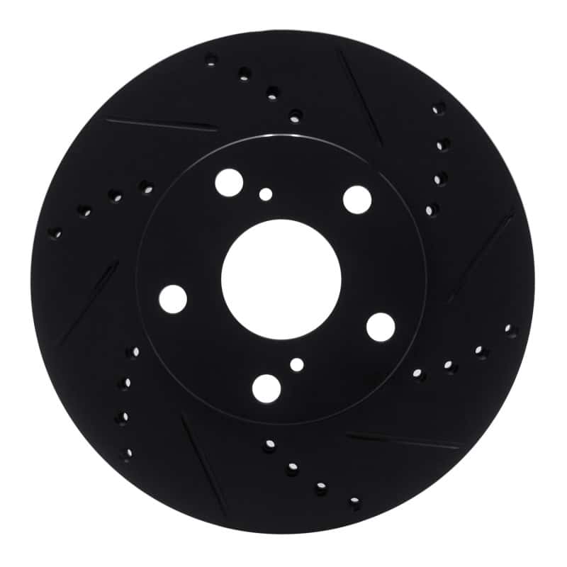 R1 Concepts — R1 05-15 Toyota Tacoma Front Right Drilled & Slotted Black Brake Rotor
R1 Brake Rotor Drill - view 1