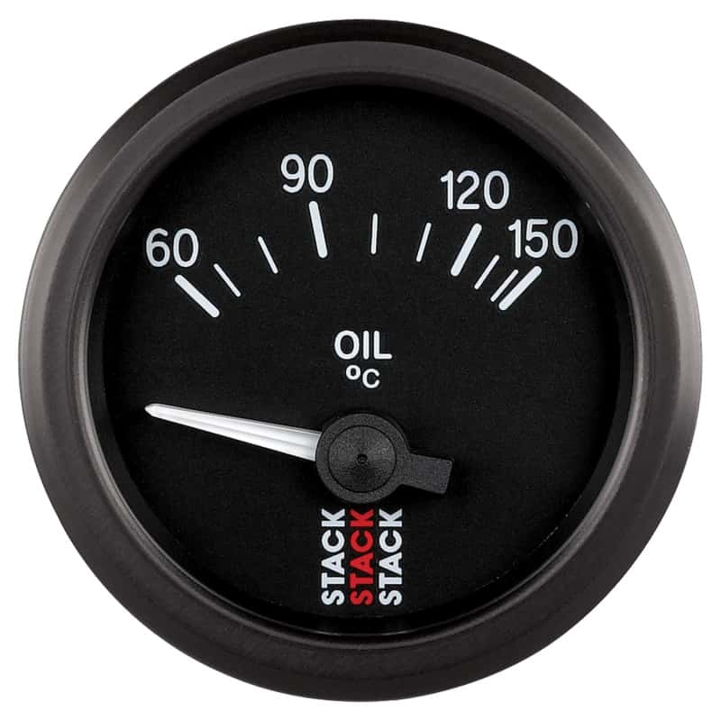 AutoMeter — Autometer Stack 52mm 60-150 Deg C M10 Male Electric Oil Temp Gauge - Black
Ga OilT Elec Bk 150C - view 1