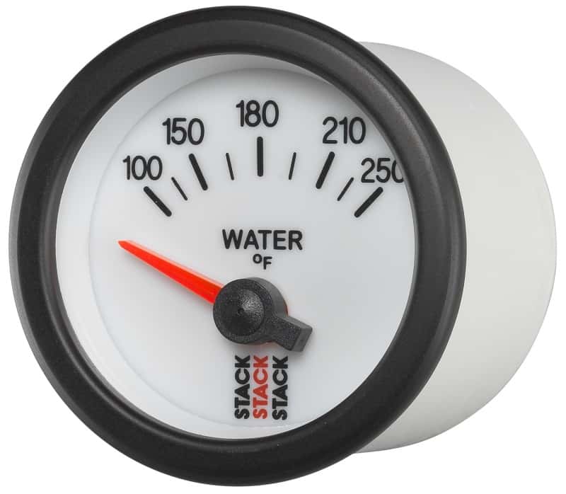 AutoMeter — Autometer Stack 52mm 100-250 Deg F 1/8in NPTF Electric Water Temp Gauge - White
Ga WTmp Elec Wt 250F - view 2