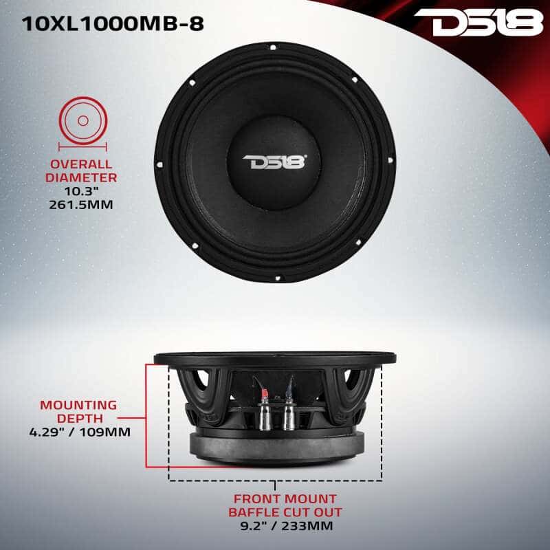DS18 — DS18 10in 500 Watts RMS 8 ohm Mid-Bass Loudspeakers - view 3
