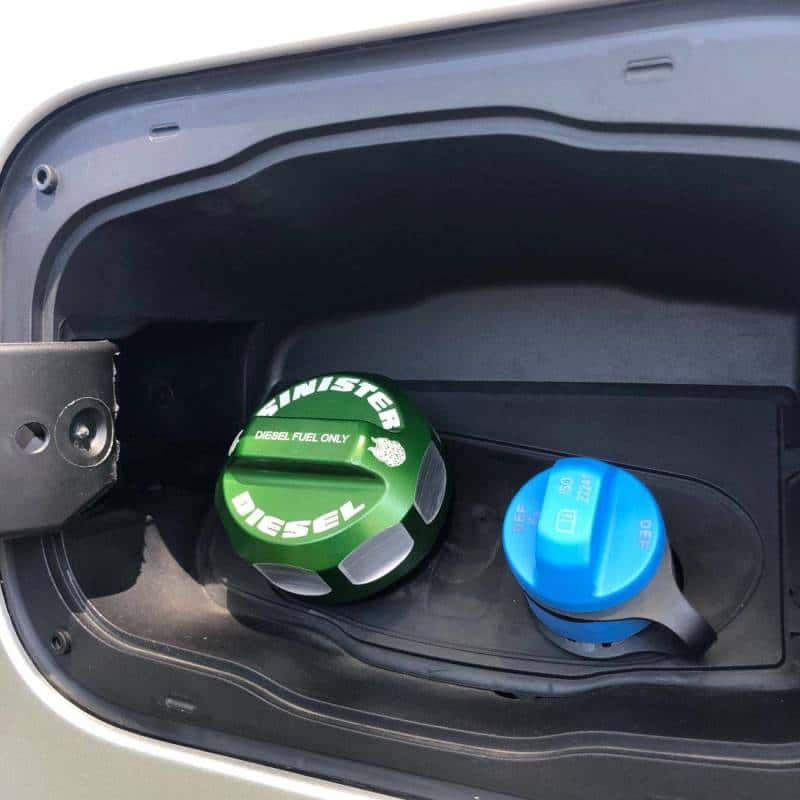Sinister Diesel — Sinister Diesel 08-16 Ford Powerstroke 6.4/6.7L Fuel Cap- Green
Fuel Cap - view 4