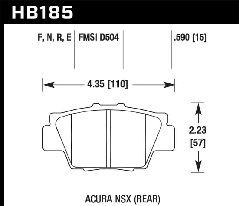 Hawk Performance — Hawk HPS Street Brake Pads
Disc Brake Pad - view 3