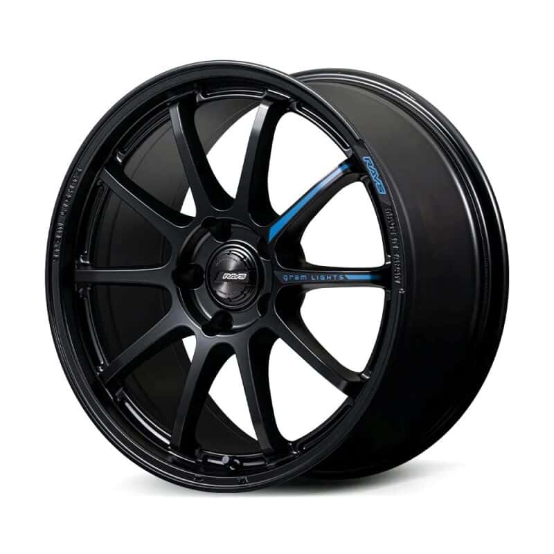 Gram Lights — Gram Lights 57NR LIMITED II 18x8.5 +38 5-120 Semigloss Black Wheel w/ Black Cap/Stickers/Air Valve - view 5