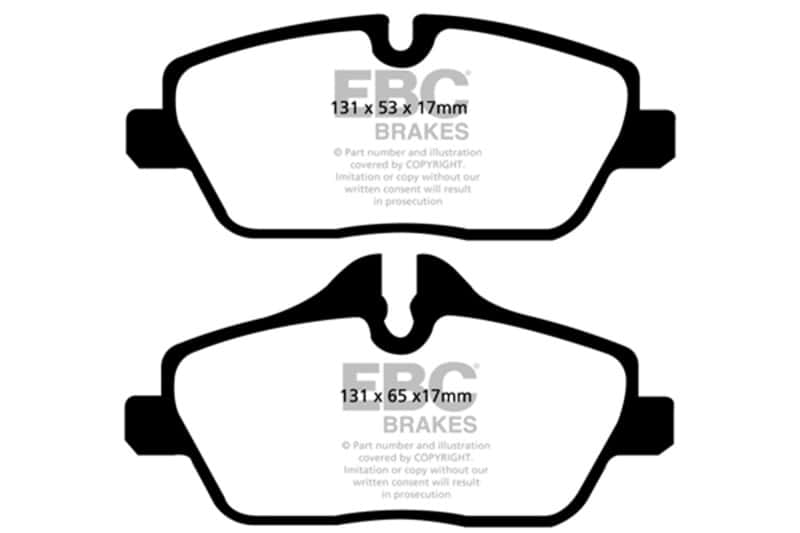 EBC — EBC 14+ Mini Hardtop 1.5 Turbo Cooper Redstuff Front Brake Pads
Disc Brake Pad - view 2