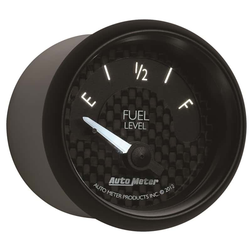 AutoMeter — Autometer GT Series 52mm Short Sweep Electronic 0-90 ohms Fuel Level (For most 65-97 GM)
2-1/16" FUEL LEVEL, - view 11