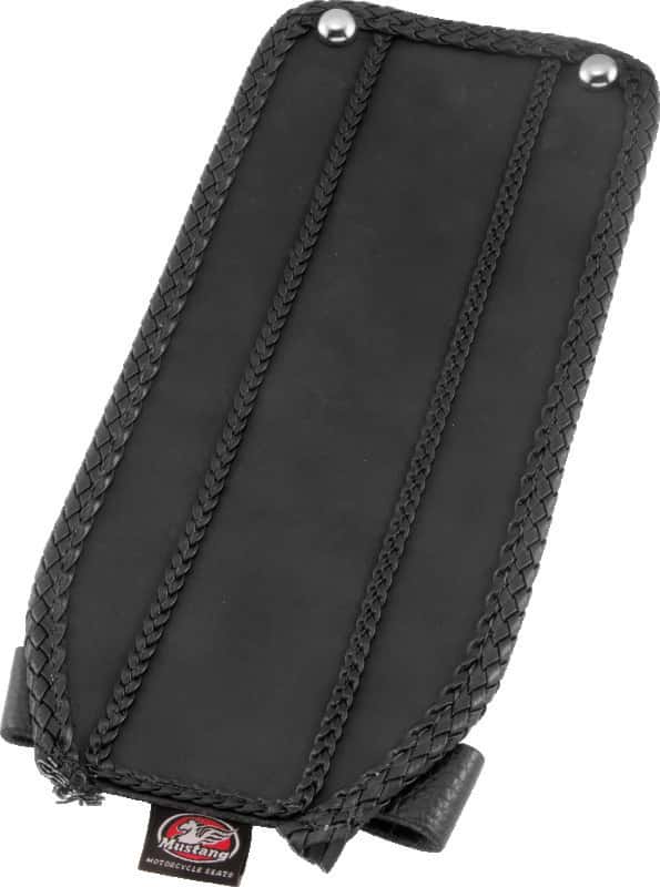 Mustang Motorcycle — Mustang 00-15 Harley Softail Standard Rear Tire Standard Touring Solo Seat w/Driver Backrest - Black - view 1