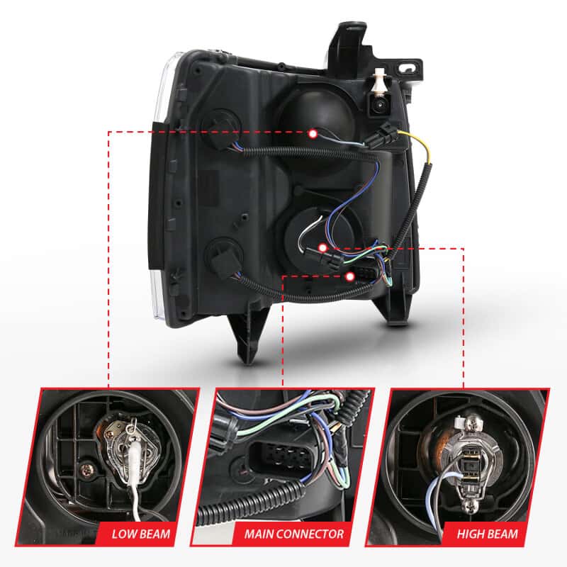 ANZO — ANZO 2007-2013 Chevy Silverado 1500 Projector Plank Style Chrome Amber
Head Light Set
HdLtSet - view 11