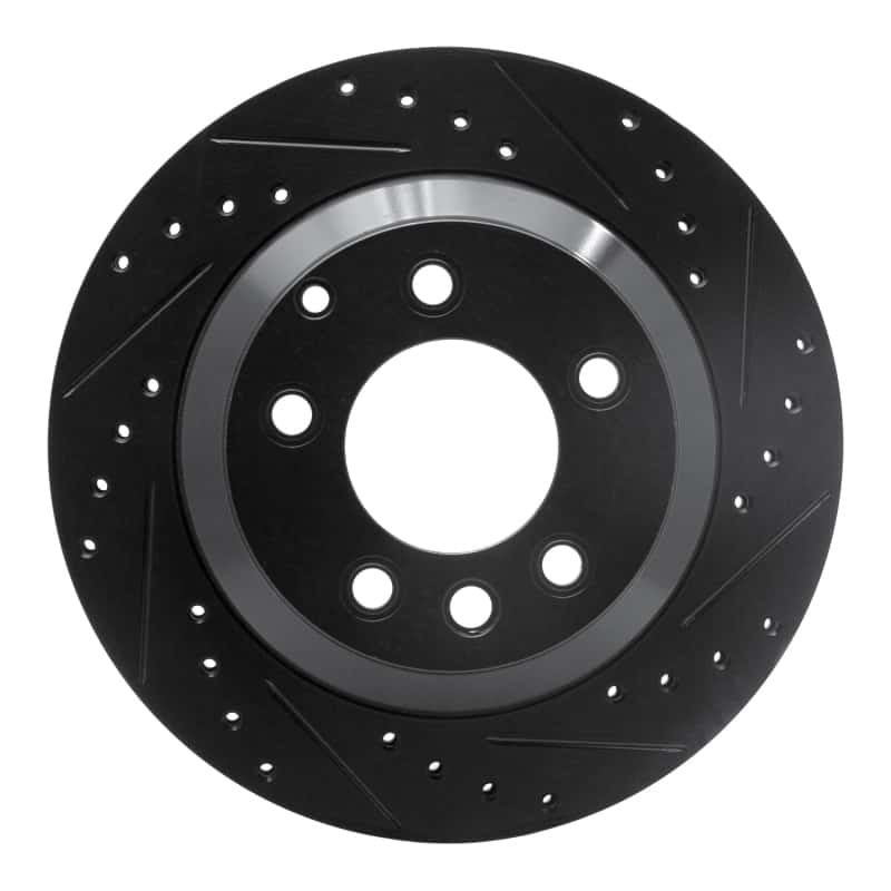 R1 Concepts — R1 03-18 Audi Q7 Rear Right Drilled & Slotted Black Brake Rotor
R1 Brake Rotor Drill - view 1