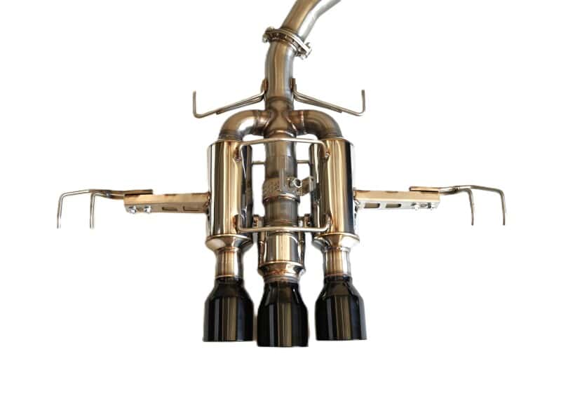 Invidia — Invidia 22+ HONDA CIVIC TYPE-R FL5 R400 SINGLE LAYER BLACK TIP CAT-BACK (NON POLISH PIPE) - view 3