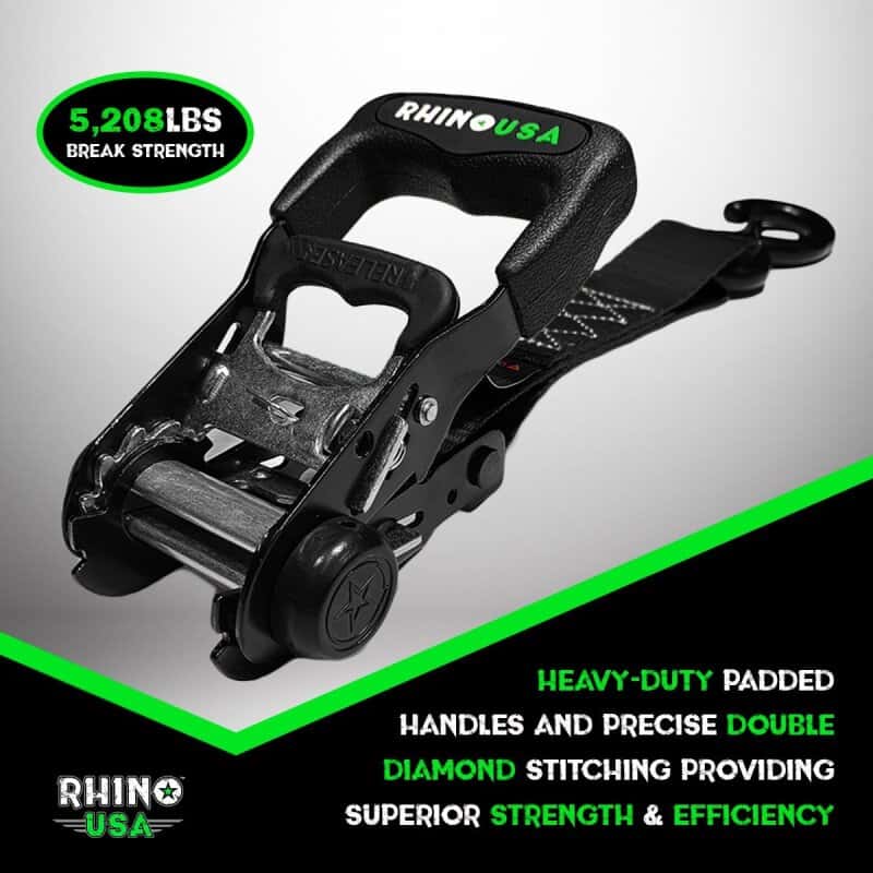 Rhino USA — Rhino USA Heavy Duty Ratchet Tie-Down 4-Pack Black 1.6In X 15Ft
Tie Down - view 6