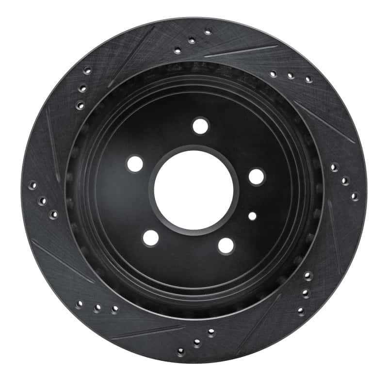 R1 Concepts — R1 03-11 Cadillac STS Rear Right Drilled & Slotted Black Brake Rotor
R1 Brake Rotor Drill - view 5