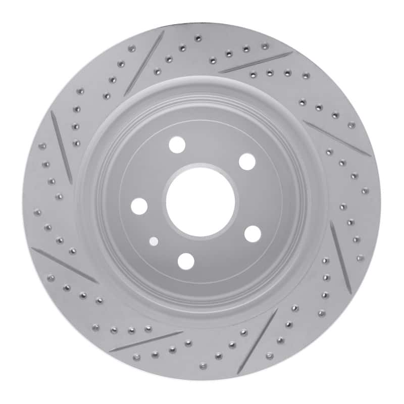 R1 Concepts — R1 16-24 Cadillac Ats Rear Left Drilled & Slotted Geo-Carbon Rotor - view 5