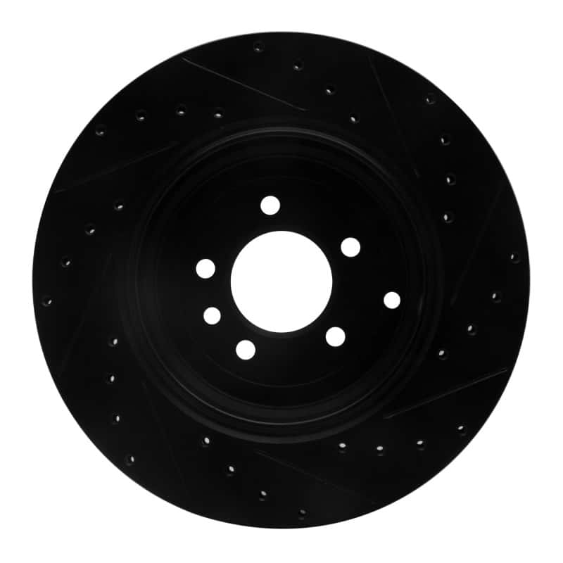 R1 Concepts — R1 10-13 Land Rover Range Rover Sport Rear Left Drilled & Slotted Black Brake Rotor
R1 Brake Rotor Drill - view 5