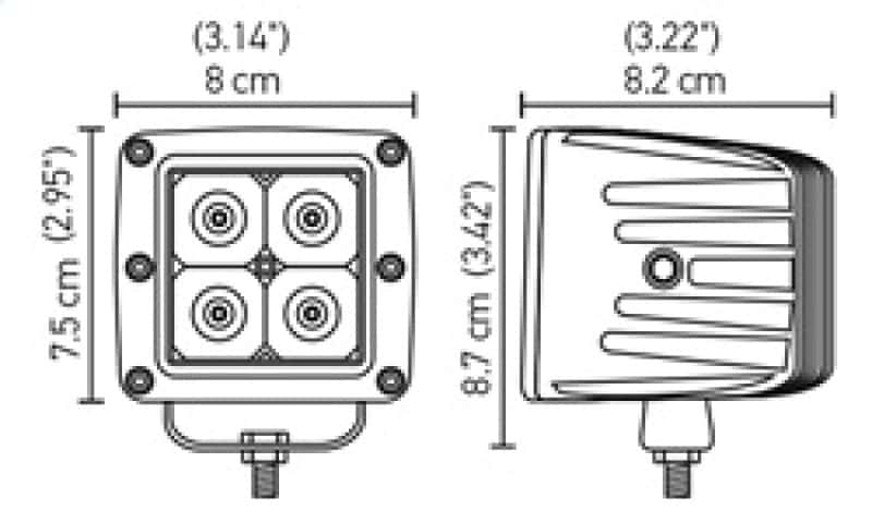 Hella — Hella HVF Cube 4 LED Off Road Kit
Auxiliary Light - view 5