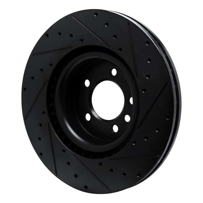 R1 Concepts — R1 18-24 Land Rover Range Rover Front Right Drilled & Slotted Black Brake Rotor
R1 Brake Rotor Drill - view 4