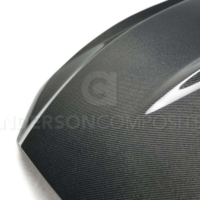 Anderson Composites — Anderson Composites 15-17 Ford Mustang (Excl. GT350/GT350R) Double Sided Type-GT5 Carbon Fiber Hood - view 5
