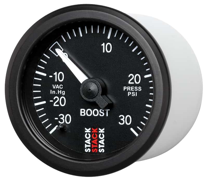 AutoMeter — Autometer 52mm Stack Instruments -30INHG to +30PSI Mechanical Boost Gauge - Black
Ga Bst Mech Bk 30psi - view 2