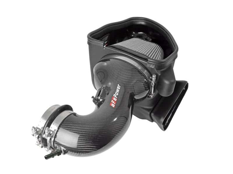 aFe — aFe 17-12 Chevrolet Camaro ZL1 (6.2L-V8) Track Series Carbon Fiber CAI System w/ Pro-DRY S Filters
Track Series Intake  - view 3