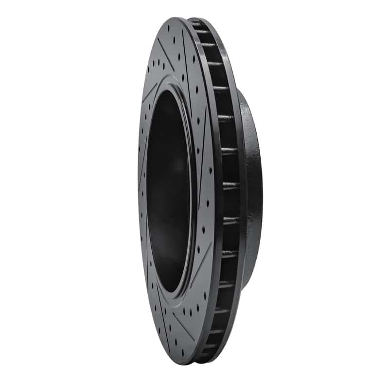 R1 Concepts — R1 06-10 Jeep Grand Cherokee Rear Left Drilled & Slotted Black Brake Rotor
R1 Brake Rotor Drill - view 4