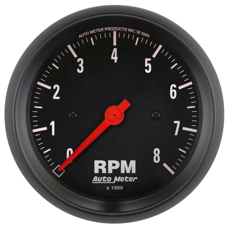 AutoMeter — Autometer Z Series 85mm Electronic 8000 rpm Tachometer Gauge
3.4" TACH 8KRPM Z - view 1
