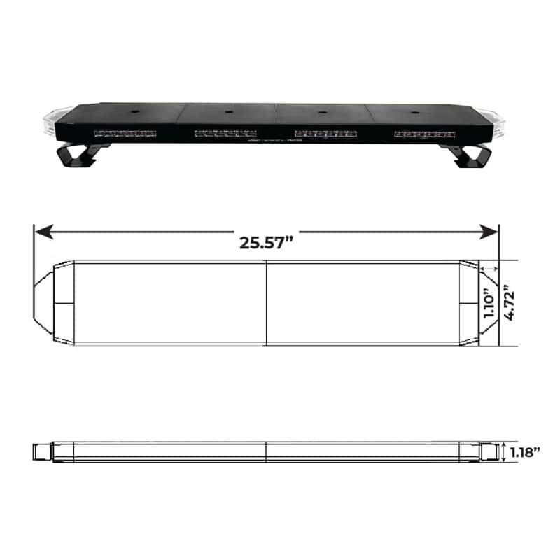 Putco — Putco 24in Hornet Light Bar - (Amber) LED Stealth Rooftop Strobe Bar
LED Light Bar - view 5