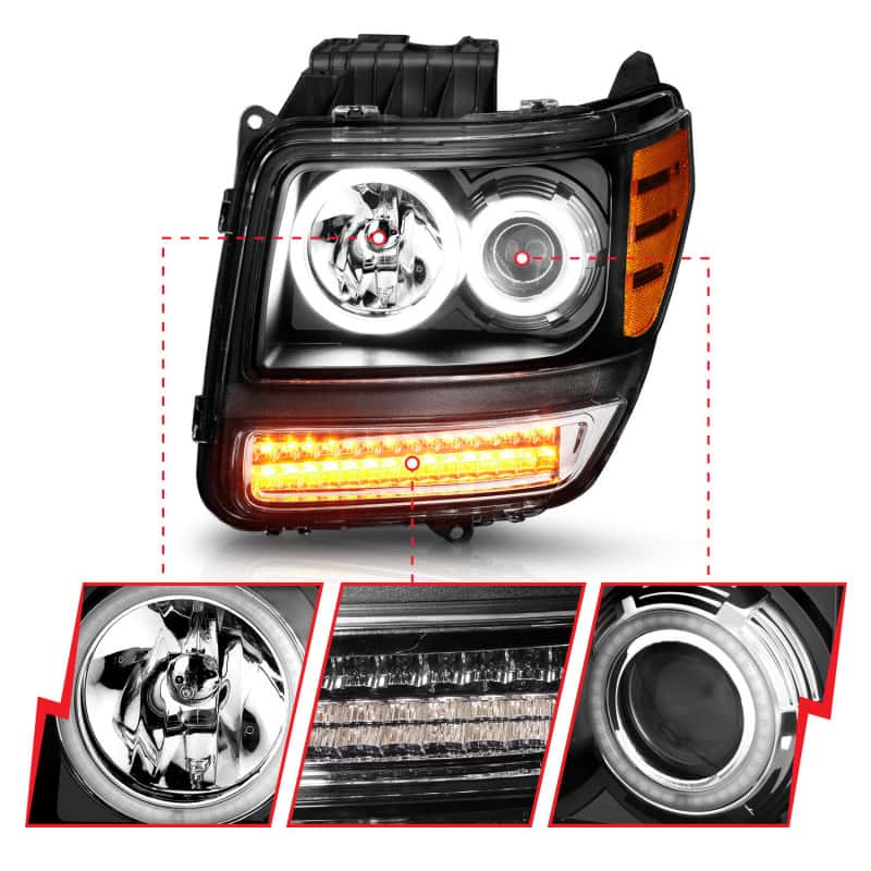 ANZO — ANZO 2007-2012 Dodge Nitro Projector Headlights w/ Halo Black (CCFL) G2
Head Light Set
HdLtSet - view 11