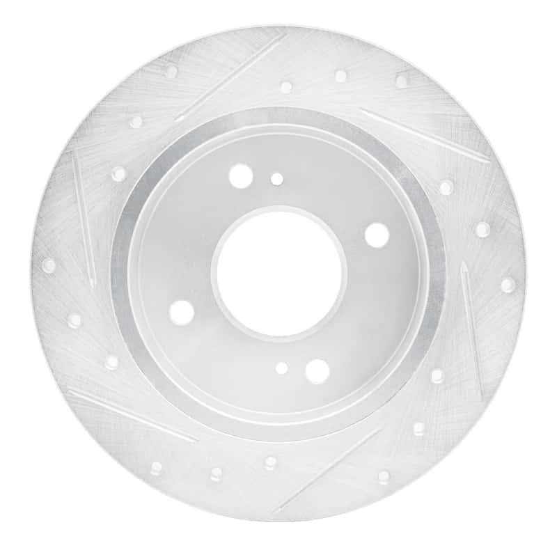 R1 Concepts — R1 90-06 Infiniti G20 Rear Right Drilled & Slotted Silver Brake Rotor
R1 Brake Rotor Drill - view 5