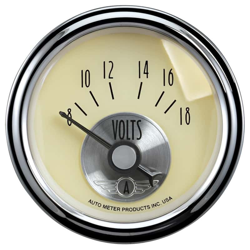 AutoMeter — Autometer Prestige Series 52mm 8-18V Short Sweep Electronic Voltmeter Gauge
2-1/16" VOLTMETER, 8 - view 1