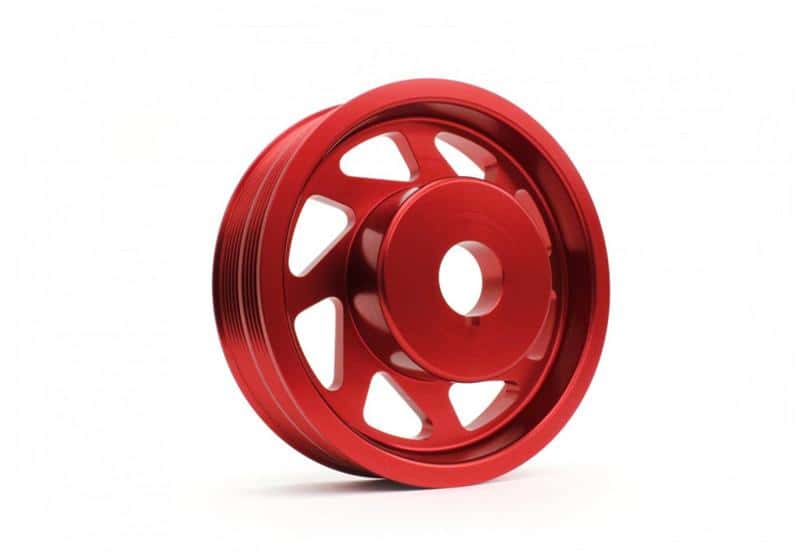 Perrin Performance — PERRIN 93-14 Subaru Impreza (Incl. 02-14 WRX) / 04-21 STI Lightened Crank Pulley - Red - view 2
