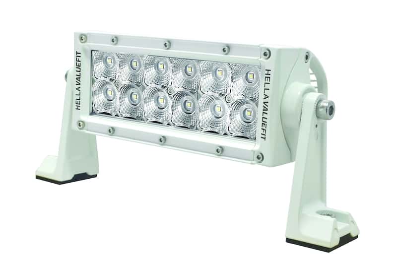 Hella — Hella Value Fit 8in Light - 36W Dual Row White Housing Flood Beam - LED - view 3