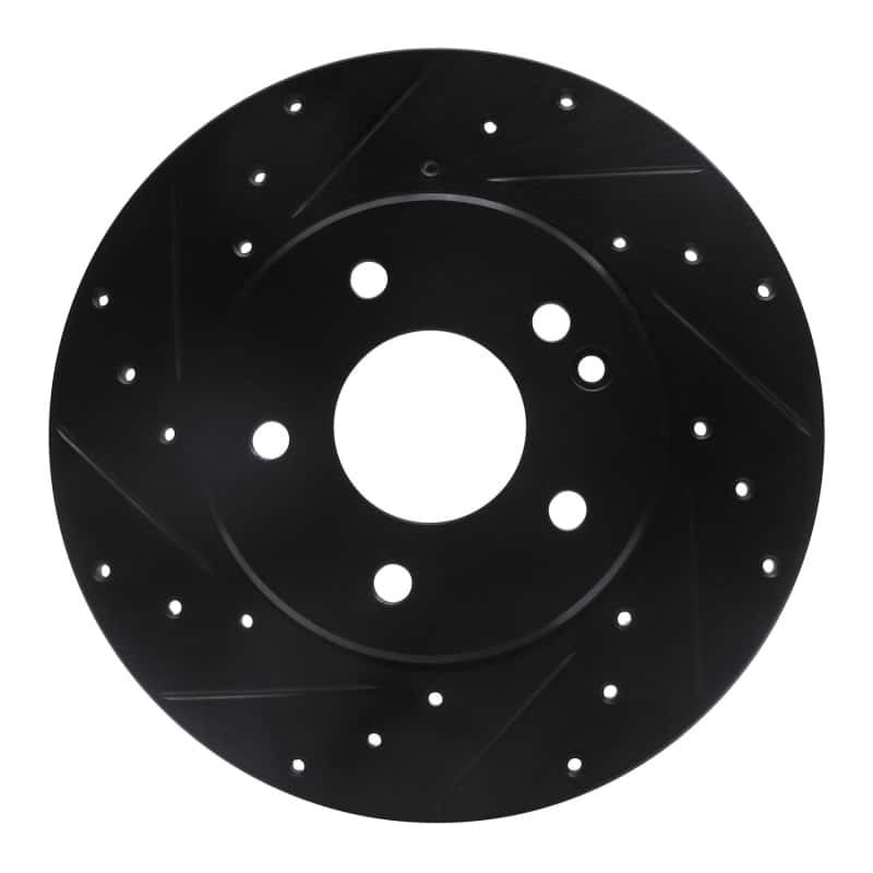 R1 Concepts — R1 97-98 Mercedes-Benz C230 Front Left Drilled & Slotted Black Brake Rotor
R1 Brake Rotor Drill - view 1