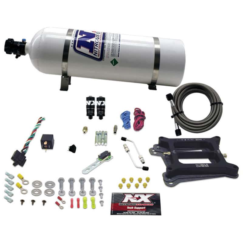 Nitrous Express — Nitrous Express 4150 Hitman Plus 4-BBL Nitrous Kit (50-200HP) w/15lb Bottle
Injection System Kit
N2OSys - view 3