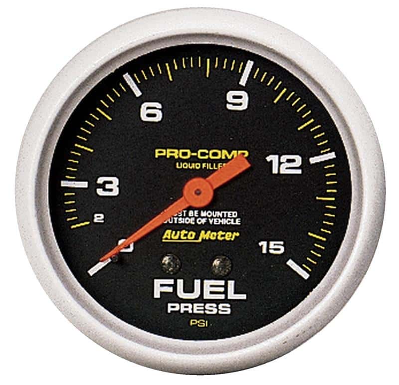 AutoMeter — Autometer Liquid Filled Mechanical 66.7mm 0-15 PSI Fuel Pressure Gauge
2-5/8" FUEL PRESS, 0 - view 2