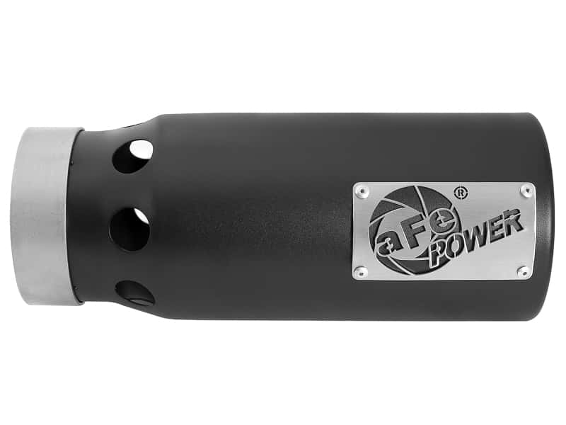 aFe — aFe SATURN 4S 4in SS Intercooled Exhaust Tip - Black 4in In x 5in Out x 12in L Bolt-On
Exhaust Tip Black - view 2