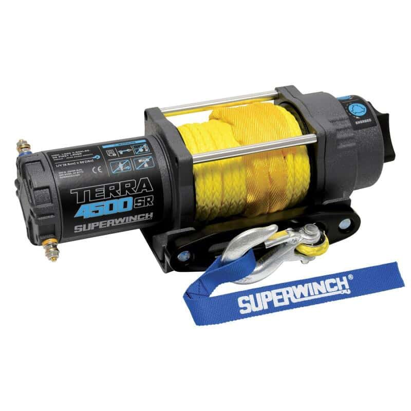 Superwinch — Superwinch 4500 LBS 12V DC 1/4in x 50ft Synthetic Rope Terra 4500SR Winch - Gray Wrinkle - view 13