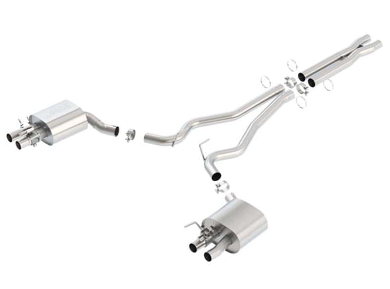 Borla — Borla 15-16 Ford Mustang Shelby GT350 5.2L ATAK Cat Back Exhaust (Uses Factory Valence)
Cat-Back System - view 1