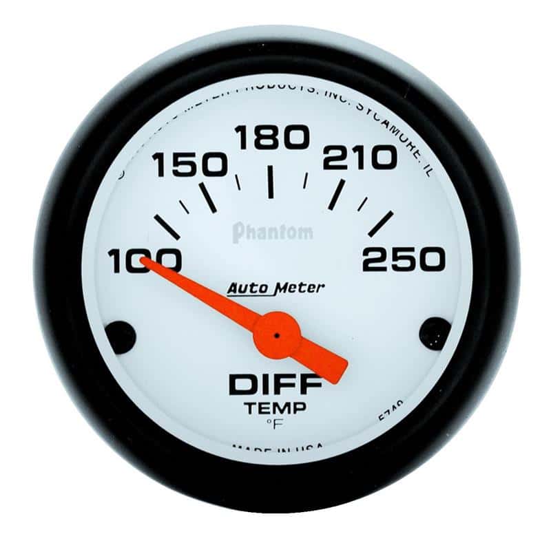 AutoMeter — Autometer Phantom 52mm 2 Diff Temp. 100-250F Electronic Gauge Kit
2" DIFF TEMP, 100-25 - view 2
