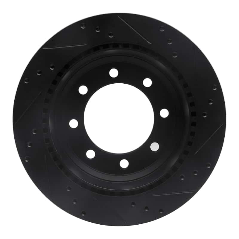 R1 Concepts — R1 08-25 Ford E-150 Rear Left Drilled & Slotted Black Brake Rotor
R1 Brake Rotor Drill - view 5