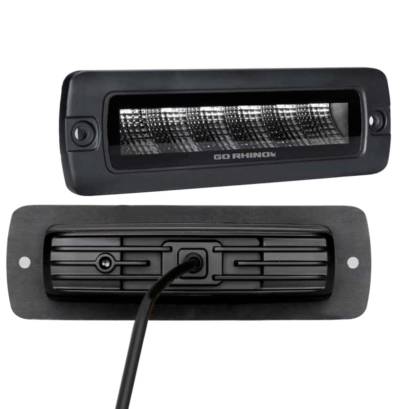 Go Rhino — Go Rhino Xplor Blackout Series Sixline LED Flood Light Kit (Flush Mount) - Blk (Pair)
BLK-Lights-Flush MNT - view 2