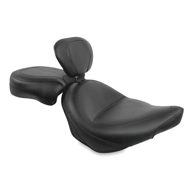 Mustang Motorcycle — Mustang 03-17 Victory Vegas/ Kingpin, 05-07 8-Ball Touring 2PC Seat w/ Driver Backrest - Black - view 2