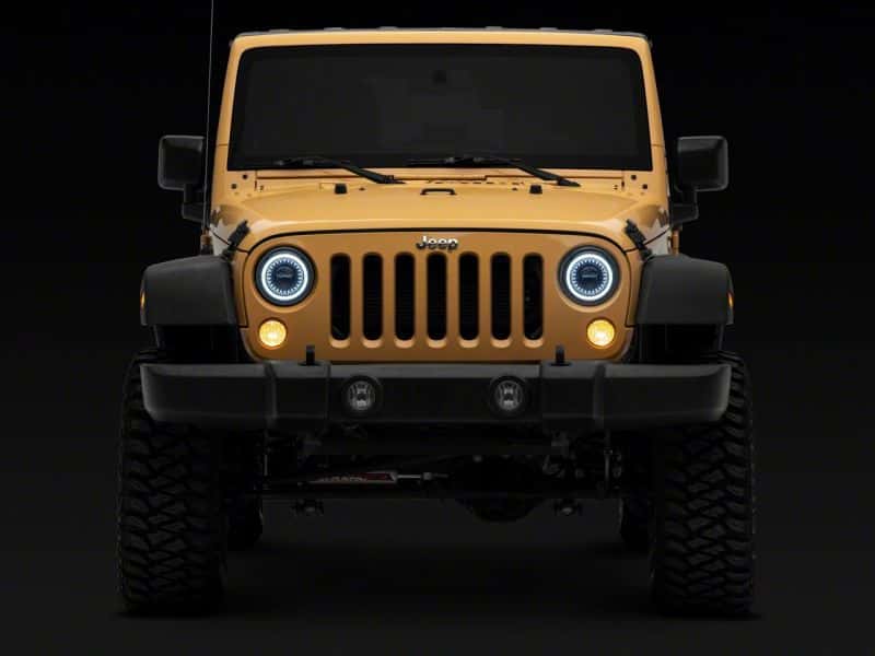 Raxiom — Raxiom 07-18 Jeep Wrangler JK Axial Series 7-In Dragon Eye LED Headlights- Blk Housing (Clear Lens)
Headlights - view 4