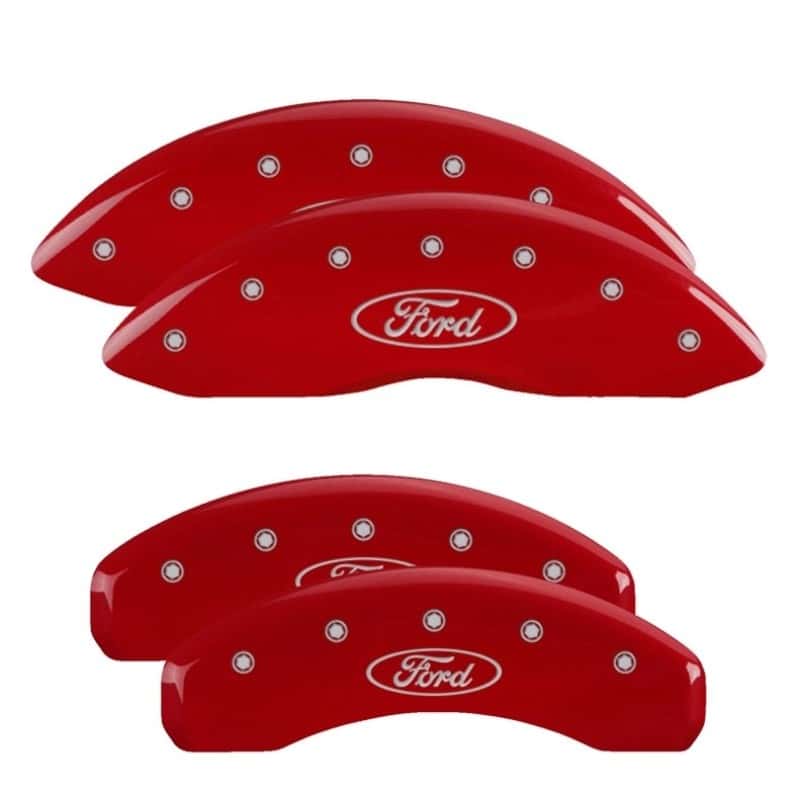 MGP — MGP 4 Caliper Covers Engraved Front & Rear Ford Oval Logo Red Finish Silver Char 2021 Ford F-150
Caliper Covers - view 2