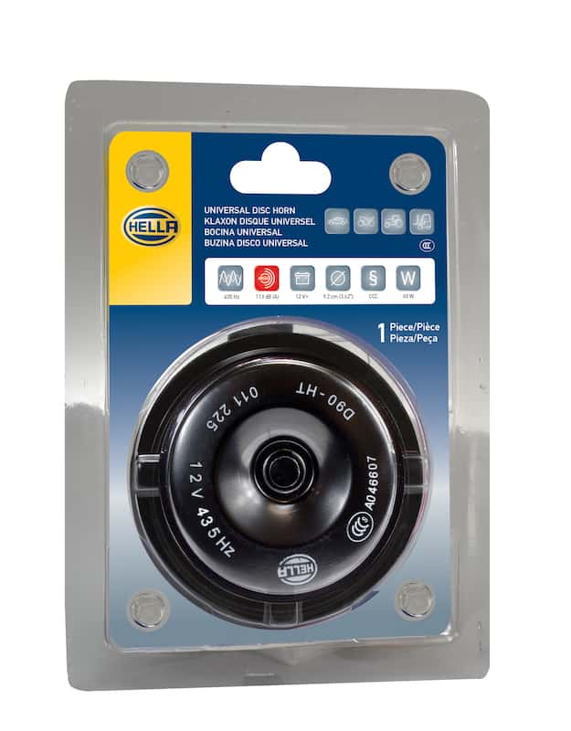 Hella — Hella Horn Bl Blk Disc Ht 92Mm 12V Univ - view 12