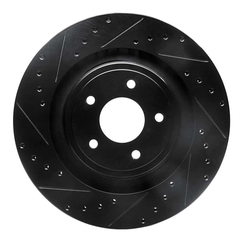 R1 Concepts — R1 08-14 Chrysler 200 Front Left Drilled & Slotted Black Brake Rotor
R1 Brake Rotor Drill - view 1