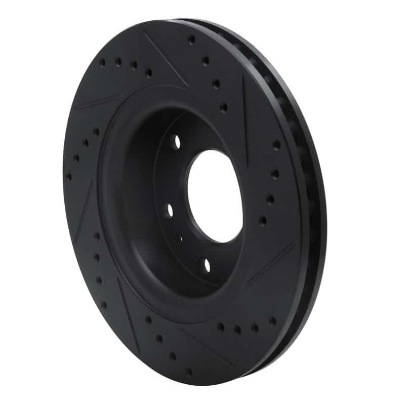 R1 Concepts — R1 06-09 Buick Rainier Front Left Drilled & Slotted Black Brake Rotor
R1 Brake Rotor Drill - view 4