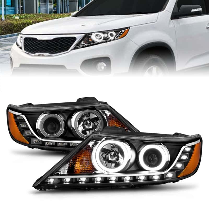 ANZO — ANZO 2011-2013 Kia Sorento Projector Headlights w/ Halo Black (CCFL)
Head Light Set
HdLtSet - view 1
