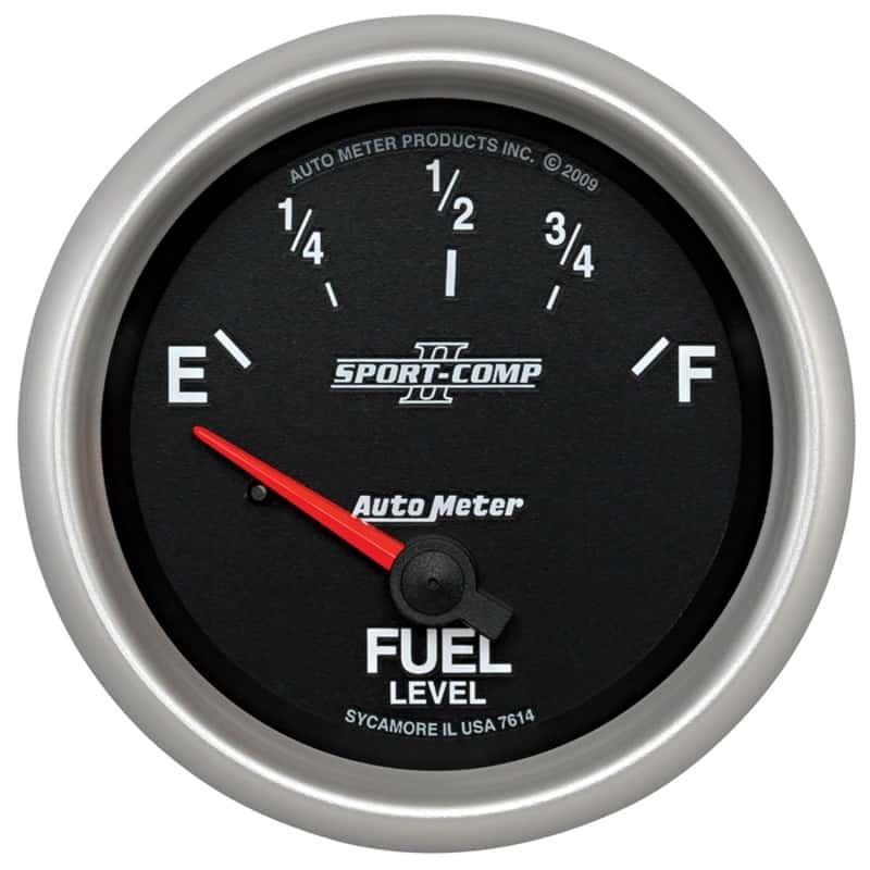 AutoMeter — Autometer Sport-Comp II 2-5/8in Short Sweep Electronic 0-90ohms Fuel Level Gauge
2-5/8" FUEL LEVEL, 0 - view 1