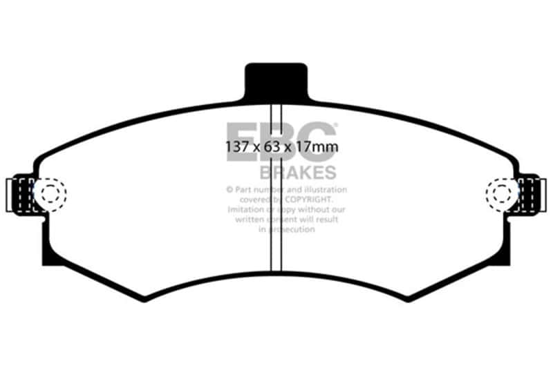 EBC — EBC 02-06 Hyundai Elantra 2.0 Ultimax2 Front Brake Pads
Disc Brake Pad - view 1