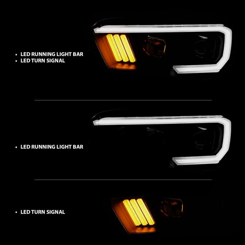 ANZO — ANZO 2016-2017 Toyota Tacoma Projector Headlights w/ Plank Style Design Black/Amber w/ DRL
Projector Headlights
Head Light Set - view 16